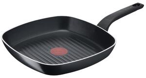 Грил тиган Tefal Simply Clean Grill Frypan B 26X26, диаметър 26cm, дълбочина 4.32cm, черен