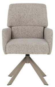 Трапезен стол Carmen NARVA, до 120кг, дамаска, праховобоядисана метална база, въртене на 360°, крем
