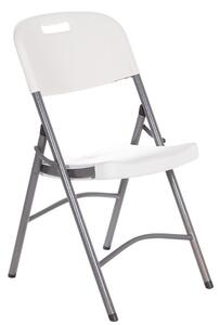 Трапезен стол Carmen 9936, сгъваем, HDPE, бял
