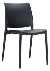 Трапезен стол RFG Milano, до 120kg, полипропилен, черен
