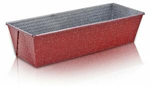 Форма за печене Rosberg RP51223RF, въглеродна стомана, мраморно покритие, 30.5 x 11.7 x 7 cm, подходяща за съдомиялни машини, червена