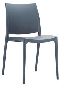Трапезен стол RFG Milano, до 120kg, полипропилен, тъмносив