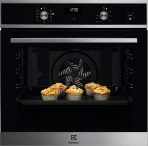 Фурна за вграждане Electrolux EOD5H70X, 72л. обем, 9 програми, Функция SteamBake за добавена пара, разглобяем долен нагревателен елемент за по-лесно почистване, енергиен клас А, черна