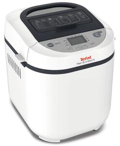 Хлебопекарна Tefal PF250135, 20 пpoгpaми, LCD дисплей, вмecтимocт 1000 г., 700 W, бяла