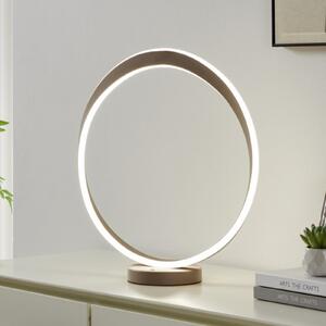EGLO LED настолна лампа CAMEROTA, бежова, височина 44 см, CCT, с регулиране на, Затъмняване, Бежов, Дневна/трапезария, Алуминий