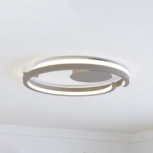 EGLO LED таванна лампа MEZZOMONTE, бежова, Ø 48 см, CCT, Затъмняване, Бежов, Дневна/трапезария, Алуминий