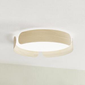 EGLO LED таванна лампа VALCASOTTO, дърво, Ø 37 см, 3 000 K, Дърво, Дневна/трапезария, Метал