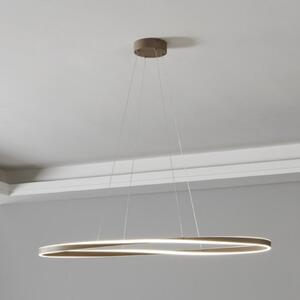 EGLO LED висяща лампа CAMEROTA, бежова, 111x38 см, дистанционно управление, Затъмняване, Бежов, Дневна/трапезария, Алуминий