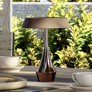 EGLO LED настолна лампа с акумулатор TURCIO, бронз, височина 20 см, IP44, с, Затъмняване, Бронзов / античен месинг, Дневна/трапезария, Метал