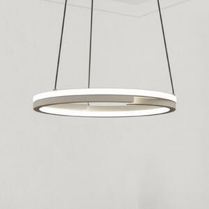 EGLO LED висяща лампа MEZZOMONTE, бежова, Ø 48 см, CCT, Затъмняване, Бежов, Дневна/трапезария, Алуминий