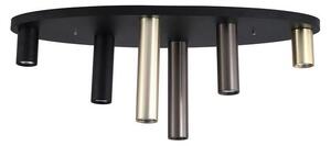 Searchlight 50571-6BK - Таванно осветително тяло TUBES 6xGU10/10W/230V 80x30 cm