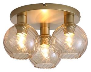 Searchlight 44521CP - Таванно осветително тяло RADIANCE 3xE27/60W/230V Ø 37,5 cm златисто