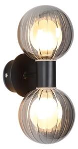Searchlight 30507BK - Настенно осветително тяло LUMINSPHERE 2xG9/7W/230V черно