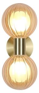 Searchlight 30507GO - Стенно осветително тяло LUMINSPHERE 2xG9/7W/230V месинг