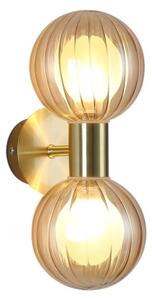 Searchlight 30507GO - Стенно осветително тяло LUMINSPHERE 2xG9/7W/230V месинг
