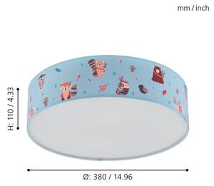 Eglo 97575 - Детскo Лампа за таван RUFFO 2xE27/40W/230V