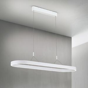 ORION LED висящо осветително тяло Carrara, бяло, регулируема височина, CCT, Затъмняване, Бял, Дневна/трапезария, Алуминий, Модерен