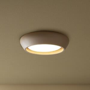Beacon Lighting Таванна лампа Fjord, кафява, гипс, Ø 28 см, GX53, Затъмняване, Кафяв / ръждив, Дневна/трапезария, Гипс / глина
