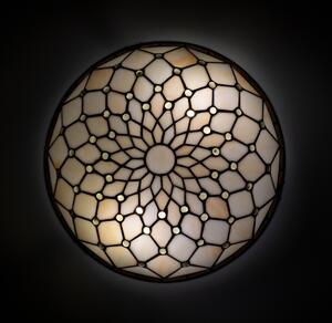 Brilagi - витражно таванно осветително тяло Tiffany IVORY, 2xE27/60W/230V, Ø 40 см