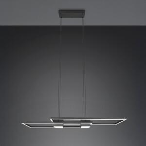 Trio Lighting Висяща LED лампа Albany, черна, 100 x 28 cm, алуминиева CCT с възможност за, Затъмняване, Черен, Дневна/трапезария, Алуминий, Модерен