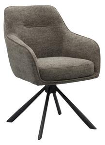 Тъмносив тапициран трапезен стол с подлакътници Avola – Unique Furniture
