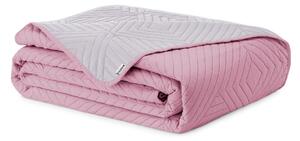 Розово/светлосиво капитонирано покривало за легло от микрофибър 220x240 cm Softa – Restilo