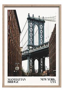Печатна картина с включена рамка 50x70 cm NY Bridge – Styler