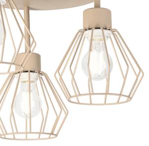 Плътно монтиран полилей AUDREY 3xE27/60W/230V бежов