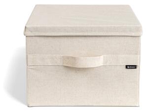 Бежова текстилна кутия за съхранение с капак 36x46x25 cm Soft Storage Large – Bigso