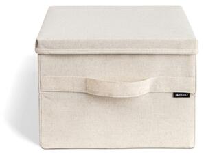 Бежова текстилна кутия за съхранение с капак 31x41x22 cm Soft Storage Medium – Bigso