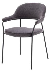 Тъмносив трапезен стол с подлакътници Kindersley – Unique Furniture