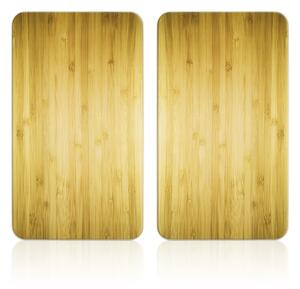 Капаци за печка 2 бр. от закалено стъкло 52x30 cm Wooden – Maximex