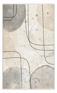 Сиво-кремав килим подходящ за пране 120x180 cm Simple Lines – Mila Home