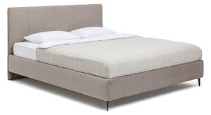 Двойно тапицирано кафяво-сиво легло с включена подматрачна рамка 160x200 cm Noira Slim – Bonami Selection
