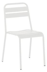 Градински стол Carmen ABA, до 120кг, метален, подлакътници, стифиране, бял