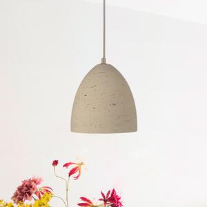 Schöner Wohnen Висяща лампа Traventa, бежова, Ø 21 cm, E27, Затъмняване, Бежов, Дневна/трапезария, Бетон, Средиземноморски