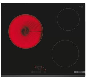 Плот за вграждане Bosch PKM631BB2E, 3 нагревателни зони, стъклокерамичен, сензорно управление, TouchSelect, ReStart, ChildLock, черен