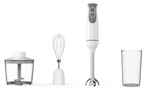 Пасатор Voltz OV51112NSC, с кана, чопър и бъркалка, 600W, 700ml обем, 2 степени на работа, бял