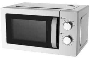 Микровълнова фурна Finlux FMO-2079 SS, механично управление, 800W, 20л. обем, 5 степени на мощност, сребриста