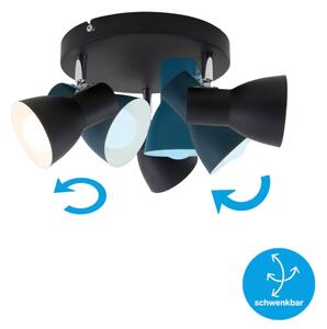 Briloner 2860-035 - точково осветително тяло CUP 3xE14/25W/230V черно