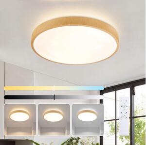 Brilagi-LED димируемо осветително тяло GLASS POOL DOUBLE LED/48W/230V 40 см дървесен декор + дистанционно управление