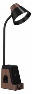 Immax 08999L - LED+CCT Димируема настолна лампа с безжично зареждане QI IDEAL LED/8W/230V кафява