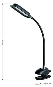 Immax 08998L - LED+CCT димируема настолна лампа с щипка CLIP 7,5W/230V черна