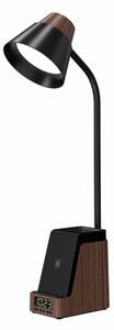 Immax 08999L - LED+CCT Димируема настолна лампа с безжично зареждане QI IDEAL LED/8W/230V кафява