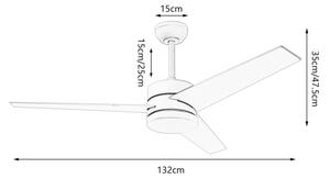 Immax NEO 07285L - LED+CCT димируем таванен вентилатор VARIABLE 24W/230V Wi-Fi Tuya + дистанционно управление