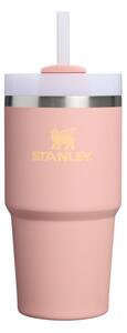 Прасковен термос със сламка от неръждаема стомана 600 ml Quencher H2.O FlowState™ Tumble Peach Rose – Stanley