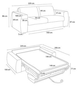 Зелен шенилов диван за ежедневно спане/сгъваем 240 cm Hugo – Bobochic Paris