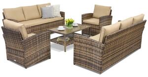 Градински мебели Monaco Coffee 8 Garden Point кафяво