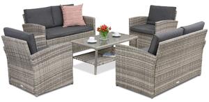 Градински мебели Monaco Coffee 6 Garden Point светло сиво