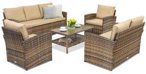Градински мебели Monaco Coffee 7 Garden Point кафяво